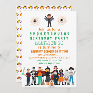 Invitación Noche Spooktacular para niños fiesta de cumpleaños