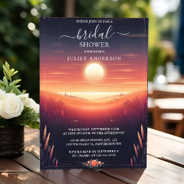 Invitación Noche Sunset Moon Cloud Twilight Brillante Shower