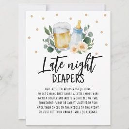 Invitación Noche Tarde Diapers Rótulo Bebé Está Preparando Ve