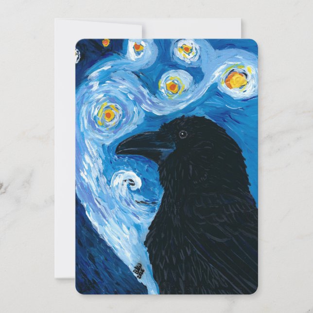 Invitación Noche Van Crow Starry (Anverso)
