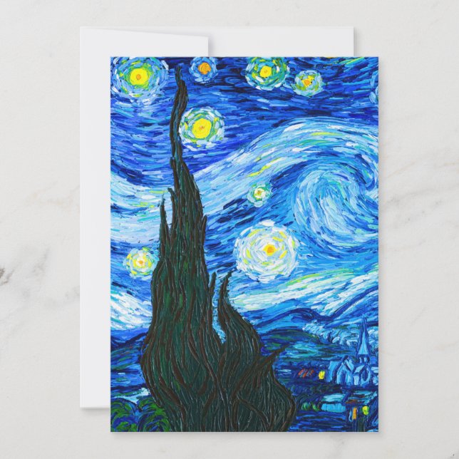 Invitación Noche Van Gogh Starry (Anverso)