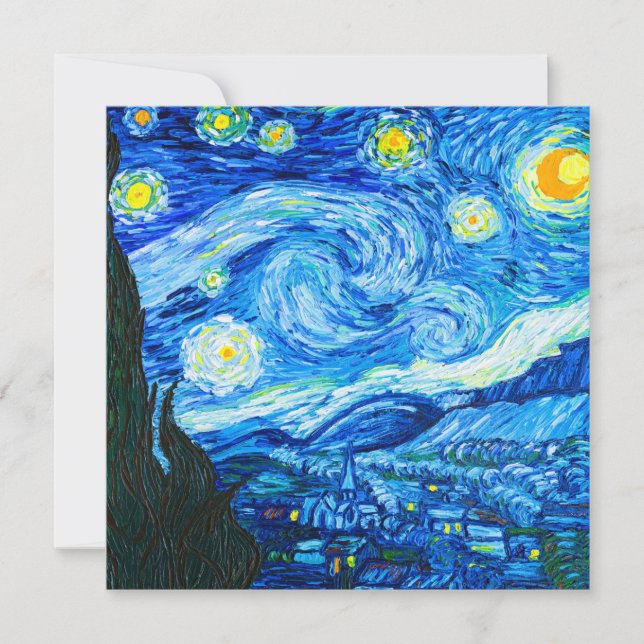 Invitación Noche Van Gogh Starry (Anverso)