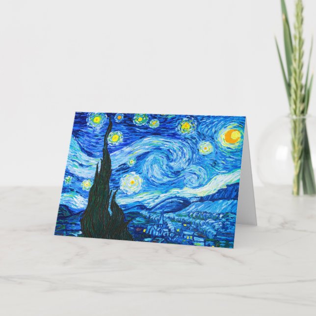Invitación Noche Van Gogh Starry (Anverso)