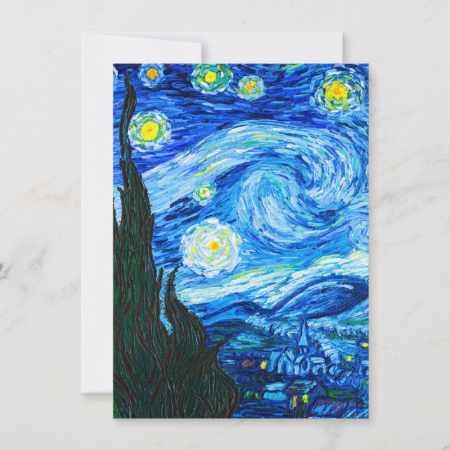 Invitación Noche Van Gogh Starry (Anverso)