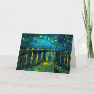 Invitación Noche Van Gogh Starry sobre el Ródano