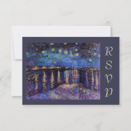 Invitación Noche Van Gogh Starry sobre Rsvp