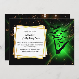 Invitación Noche verde de la colonia de murciélagos luce Hall