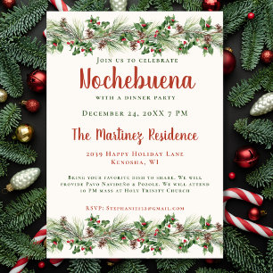 Invitación Nochebuena Botánica Mexicana Nochebuena