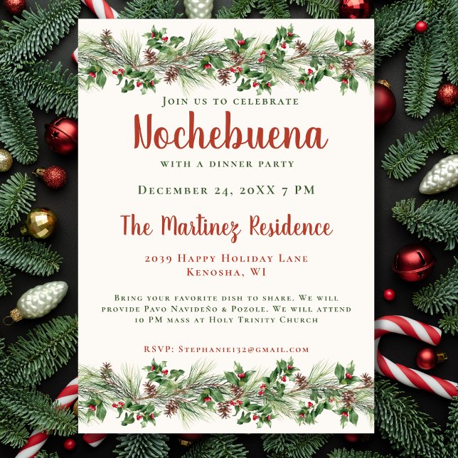 Invitación Nochebuena Botánica Mexicana Nochebuena (Subido por el creador)