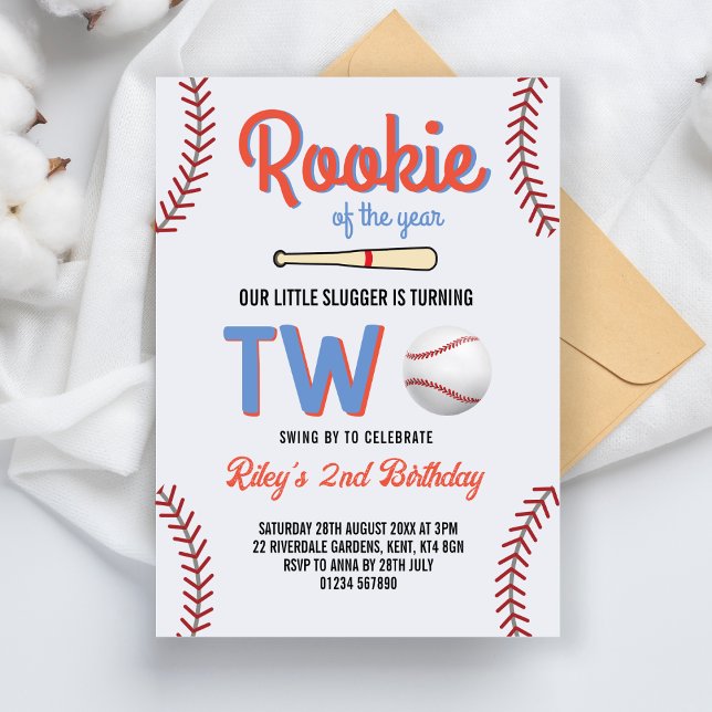 Invitación Nochebuena de cumpleaños del año 2 en el béisbol (Subido por el creador)