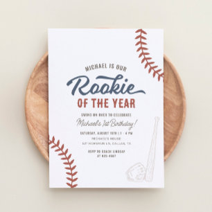 Invitación Nochebuena del año Béisbol Primer cumpleaños
