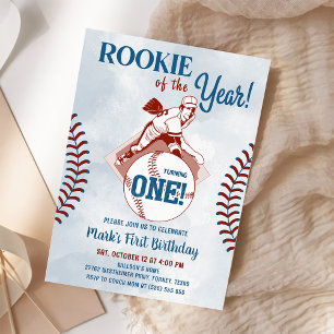 Invitación Nochebuena del año Béisbol Primer cumpleaños