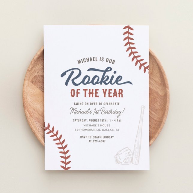 Invitación Nochebuena del año Béisbol Primer cumpleaños (Subido por el creador)