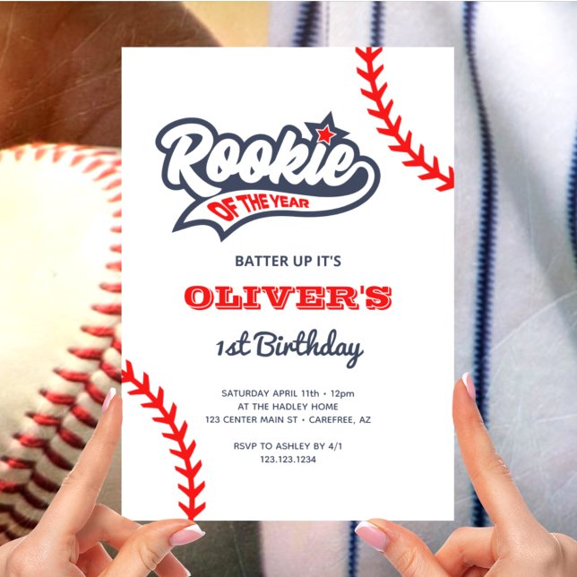 Invitación Nochebuena del año Béisbol Primer cumpleaños (Subido por el creador)