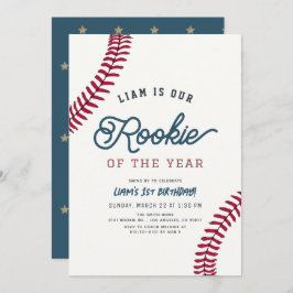 Invitación Nochebuena del año Béisbol Primer cumpleaños