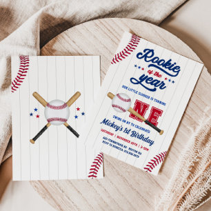Invitación Nochebuena del año Primer cumpleaños del Béisbol
