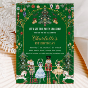 Invitación Nochebuena nutcracker Vintage