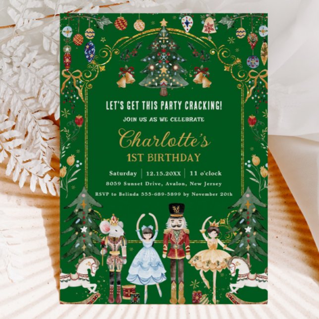 Invitación Nochebuena nutcracker Vintage (Subido por el creador)
