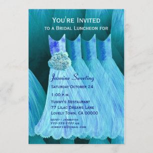Invitación Nocheon o brunch azul V05