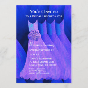 Invitación Nocheon o brunch Vestidos morados V06