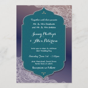 Invitación Noches árabes de la fiesta de la boda del estilo H