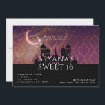 Invitación Noches Árabes Resplandor Lunar Dulces 16 Moros<br><div class="desc">. Personalice para cualquier evento.</div>
