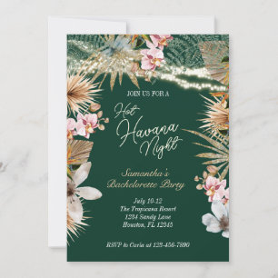 Invitación Noches Calurosas de La Habana Fiesta de Soltera Tr