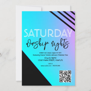 Invitación Noches de adoración en la iglesia Folleto del mini