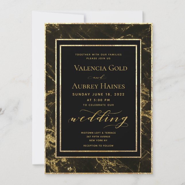 Invitación Noches De Granito Y Boda De Oro II (Anverso)