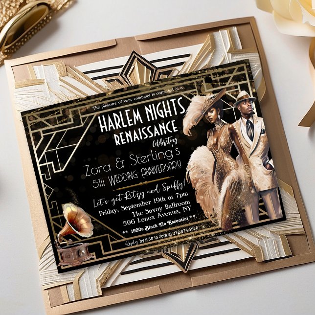 Invitación Noches de Harlem Gatsby años 1920 (Subido por el creador)