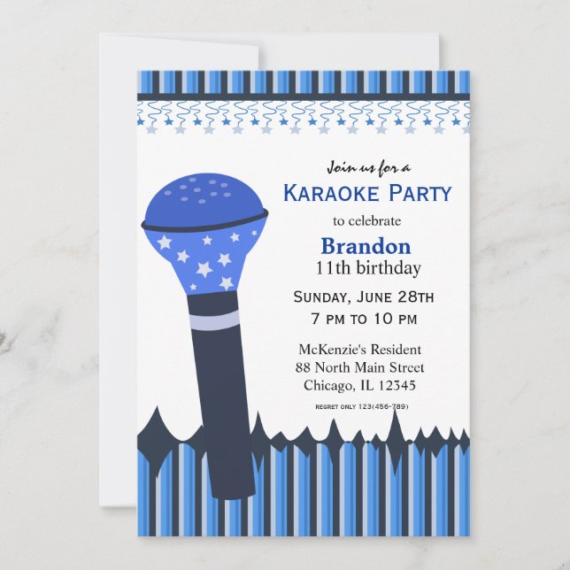 Invitación Noches de karaoke (Anverso)