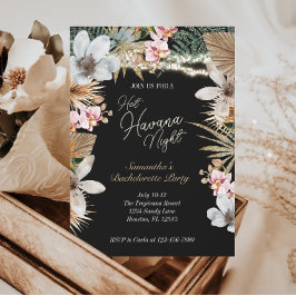 Invitación Noches de La Habana Caliente Bachelorette Tropical