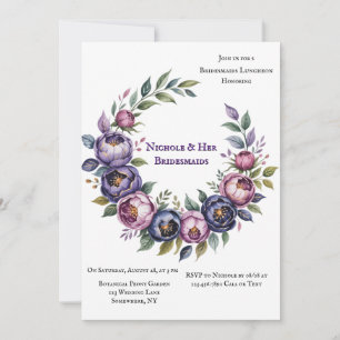 Invitación Noches de novias púrpura y magenta