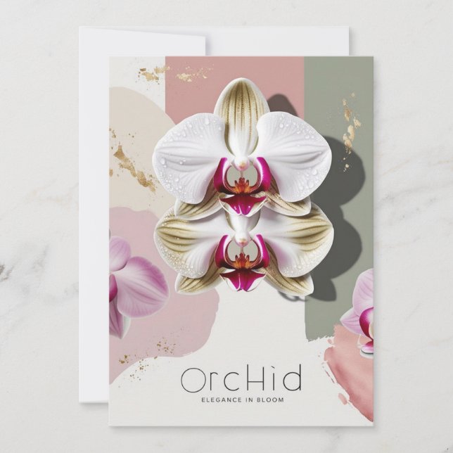 Invitación Noches de orquídeas, Jardín Botánico de Nueva York (Anverso)