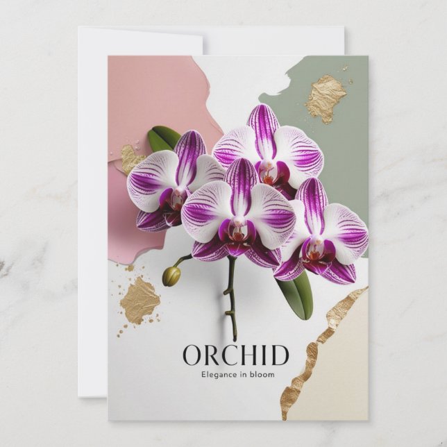 Invitación Noches de orquídeas, Jardín Botánico de Nueva York (Anverso)