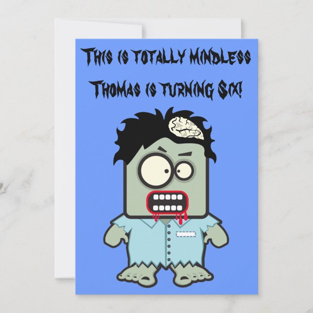 Invitación Noches zombis Fiesta de cumpleaños de Halloween (Anverso)