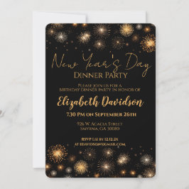 Invitación Nochevieja Fiesta Cumpleaños