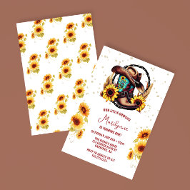 Invitación Nochevieja occidental rústica