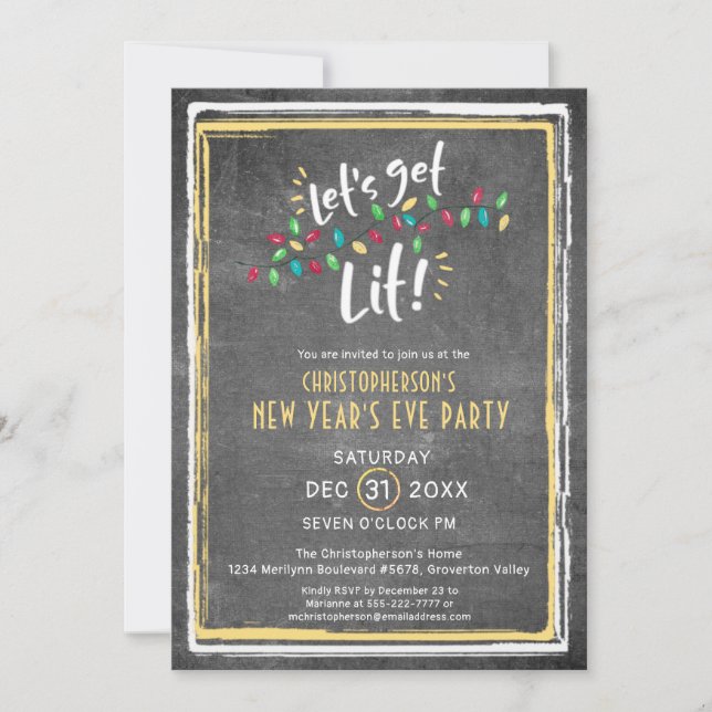 Invitación Nochevieja VAMOS A LIT Fiesta (Anverso)