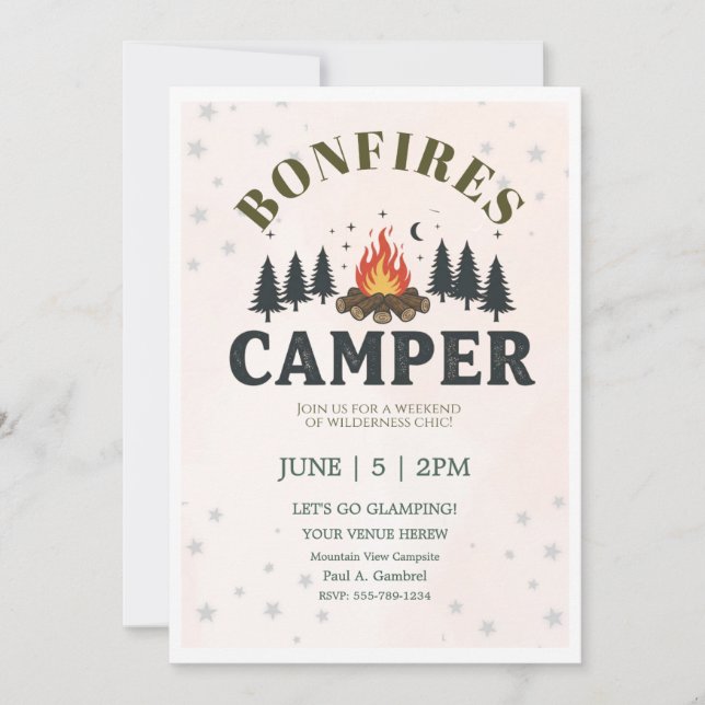 Invitación nocturna al aire libre (Anverso)