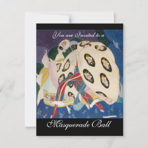 INVITACIÓN NOCTURNA CON MÁSCARAS, MARDI GRAS MASQUERADE BALL