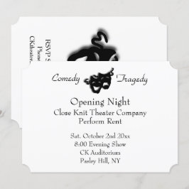 Invitación nocturna de apertura del teatro