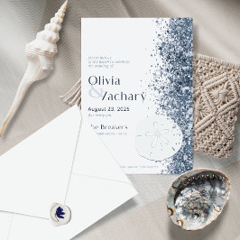 Invitación nocturna de arena de destino de playa