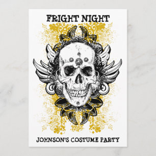 Invitación nocturna de grunge Skull Fright