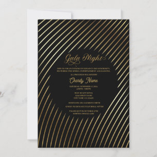 Invitación nocturna de la Gala de Caridad Negra y 