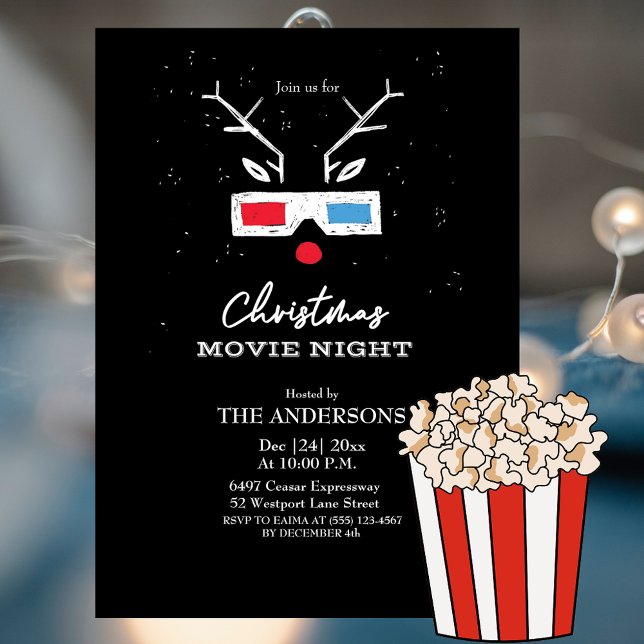 Invitación nocturna de películas navidades (Subido por el creador)