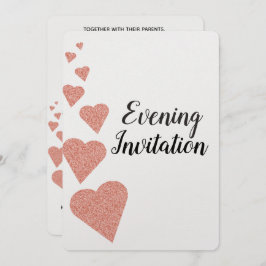 Invitación nocturna de Rosa Purpurina de oro