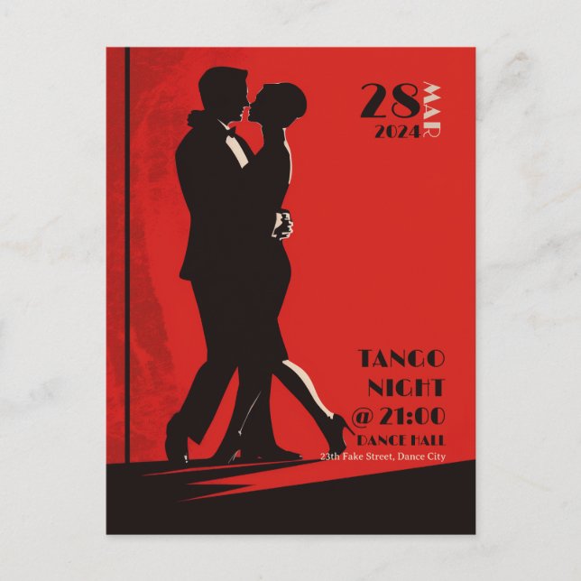 Invitación nocturna de tango (Anverso)