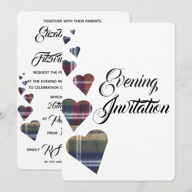 Invitación nocturna de Tartán (Anverso / Reverso)