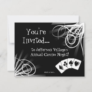 Invitación nocturna del Casino Blanco y Negro